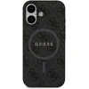 GUESS dėklas, skirtas IPHONE 17, suderinamas su MagSafe GUHMP17SG4GFRK (PU 4G Ring Classic Logo) juodas