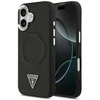 Guess PU Leather Triangle Logo MagSafe dėklas skirtas Apple iPhone 17 juodos spalvos