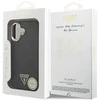 GUESS dėklas, skirtas IPHONE 17, suderinamas su MagSafe GUHMP17SP4TSRCMK (PU 4G su trikampio logotipu SL), juodas