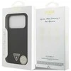 Dėklas Guess Silicone Triangle Logo MagSafe iPhone 17 Pro juodos spalvos