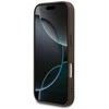 GUESS dėklas, skirtas IPHONE 17 Pro, suderinamas su MagSafe GUHMP17LG4GFRW (PU 4G Ring Classic Logo) rudas