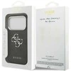 GUESS case for IPHONE 17 Pro GUHCP17LP4G4SMCK (4G PU Odinis dėklas with Big 4G and Classic Logo and Sidabrinis Metal Camera Frame) juodas