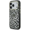 „Guess“ leopardo rašto blizgučių rašto „MagSafe“ dėklas, skirtas „iPhone 17 Pro Max“ – Juodas