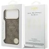 Guess PU Leather 4G Gold Frame MagSafe dėklas skirtas Apple iPhone 17 Pro Max rudos spalvos