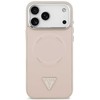 Dėklas GUESS case for IPHONE 17 Pro Max compatible with MagSafe GUHMP17XPSDTSCMP (PU W/ Triangle Logo) pink