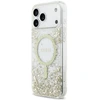 Guess Resin Bottom Glitter MagSafe dėklas Apple iPhone 17 Pro Max aukso spalvos