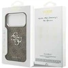 Dėklas Guess 4G Big 4G Classic Logo skirtas Apple iPhone 17 Pro Max rudos spalvos sidabro spalvos