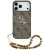 GUESS dėklas, skirtas IPHONE 17 Pro Max GUHCP17XP4GMGSW (PU su dirželiu 4G klasikinis logotipas) rudas
