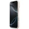 Guess PU Grained 4G Logo Stand Camera Frame dėklas skirtas Apple iPhone 17 Pro Max rožinės spalvos