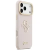 Guess PU Grained 4G Logo Stand Camera Frame dėklas skirtas Apple iPhone 17 Pro Max rožinės spalvos