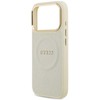 Dėklas Guess Peony Hot Stamp MagSafe Case for iPhone 17 Pro - rusvai gelsvas