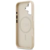 Guess Triangle Logo MagSafe Dėklas skirtas iPhone 17 rusvai gelsvas