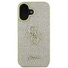 Guess GUHCP16SHG4SGD Apple iPhone 16 6.1″ auksinis kietas dėklas Fixed Glitter Big 4G