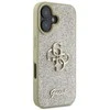 Guess GUHCP16SHG4SGD Apple iPhone 16 6.1″ auksinis kietas dėklas Fixed Glitter Big 4G