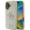Guess GUHCP16SHG4SGD Apple iPhone 16 6.1″ auksinis kietas dėklas Fixed Glitter Big 4G