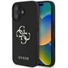 Guess Grained Big 4G Logo Small Classic Logo Apple iPhone 16 dėklas telefonui juodos spalvos