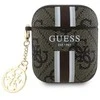 Dėklas Apple AirPods 1/2 Guess Cover Printed Stripes Charm (GUA2P4RPSW) ruda