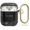 Guess GUACA2TPUMABK AirPods 1/2 cover juoda/juodas Marble Collection