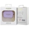 Guess skysto silikono blizgučių trikampio formos pakabukas - AirPods Pro 2 dėklas (violetinis)