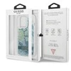 Guess GUHCP13LLFLSN Apple iPhone 13 Pro / 13 6,1″ žalias kietas dėklas Flower Liquid Glitter