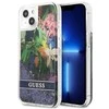 Dėklas GUESS GUHCP13SLFLSB IPHONE 13 MINI 5.4 "Mėlynas/Mėlynas HARDCASE FLOWER LIQUID GLITTER