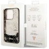 Guess GUHCP14LLC4PSGK Apple iPhone 14 Pro 6.1″ juodos spalvos kietas dėklas Liquid Glitter 4G Transculent