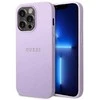 Guess Saffiano Metal Logo Stripes - dėklas skirtas Apple iPhone 14 Pro Lilac