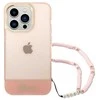 Dėklas Guess GUHCP14XHGCOHP Apple iPhone 14 Pro Max 6,7″ rožinės spalvos hardcase Translucent Pearl Strap