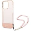 Dėklas Guess GUHCP14XHGCOHP Apple iPhone 14 Pro Max 6,7″ rožinės spalvos hardcase Translucent Pearl Strap