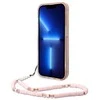 Dėklas Guess GUHCP14XHGCOHP Apple iPhone 14 Pro Max 6,7″ rožinės spalvos hardcase Translucent Pearl Strap