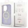Apple iPhone 14 Pro Max Guess dėklas Glitter Gold MagSafe (GUHMP14XHCMCGU) violetinės spalvos