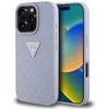 Dėklas Guess Hot Stamp 4G Pattern Triangle Metal Logo Apple iPhone 16 Pro violetinės spalvos