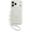 „Guess IML Flowers Electro Pearl Strap MagSafe“ dėklas, skirtas „iPhone 17 Pro Max“ – baltas