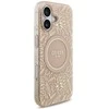 „Guess IML Flowers Electro Pearl Strap MagSafe“ dėklas, skirtas iPhone 17 – rožinis