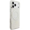 „Guess IML Flowers Electro Pearl Strap MagSafe“ dėklas, skirtas „iPhone 17 Pro Max“ – baltas