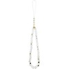 „Guess IML Flowers Electro Pearl Strap MagSafe“ dėklas, skirtas „iPhone 17 Pro“ – baltas