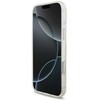 „Guess IML Flowers Electro Pearl Strap MagSafe“ dėklas, skirtas „iPhone 17 Pro Max“ – baltas