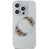 Dėklas GUESS GUHMP15LHFWFFCT IPHONE 15 PRO 6.1 "SKAIDRUS KIETAS DĖLIS IML FLOWERS WREATCH MAGSAFE