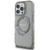 Guess GUHMP16LHFWFCK Apple iPhone 16 Pro 6.3″ juodos spalvos kietas dėklas IML Flowers Wreath MagSafe