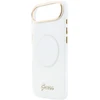 Dėklas Guess IML Gradient Script Metal MagSafe Case for iPhone Air - Baltas