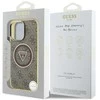 Guess IML 4G Glitter and Triangle Logo MagSafe Apple iPhone 16 Pro Max dėklas telefonui rudos spalvos