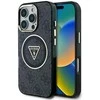 Guess IML 4G Glitter and Triangle Logo MagSafe Apple iPhone 16 Pro dėklas telefonui juodos spalvos