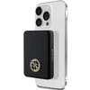 Guess Powerbank indukcinis 5W GUPBM3AL4DMK 3000mAh juodos spalvos MagSafe 4G Strassed Metal Logo