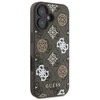 Guess PU 4G Peony MagSafe Apple iPhone 16 dėklas telefonui rudos spalvos