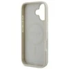 Guess GUHMP16SPGPYSH Apple iPhone 16 6.1″ baltos spalvos kietas dėklas Peony Script Logo MagSafe