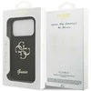 Guess PU Fixed Glitter 4G Metal Logo dėklas skirtas Apple iPhone 17 Pro juodos spalvos