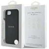 GUESS dėklas skirtas iPhone 16e (SE 4 2025) suderinamas su MagSafe GUHMPSE4PGHSMMK (PU Grained Gold Ring) juodos spalvos