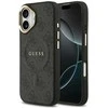 Guess PU Leather 4G Gold Frame MagSafe dėklas skirtas Apple iPhone 17 juodos spalvos