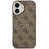 Guess PU Leather 4G Gold Frame MagSafe dėklas skirtas Apple iPhone 17 rudos spalvos