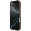 Guess PU Leather 4G Gold Frame MagSafe dėklas skirtas Apple iPhone 17 rudos spalvos